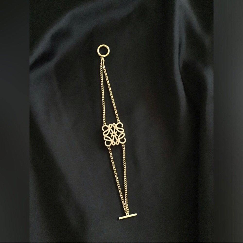 Loewe Gold Bracelet with Chain Design
